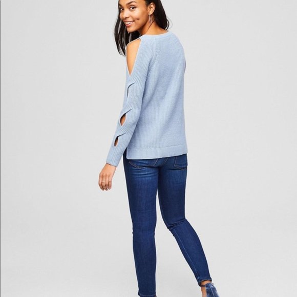 LOFT Cutout Twist Sweater - Picture 4 of 5